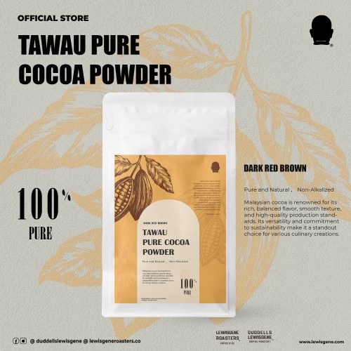100% Pure Dark Red Brown Tawau Malaysia Cocoa Powder Unsweetened